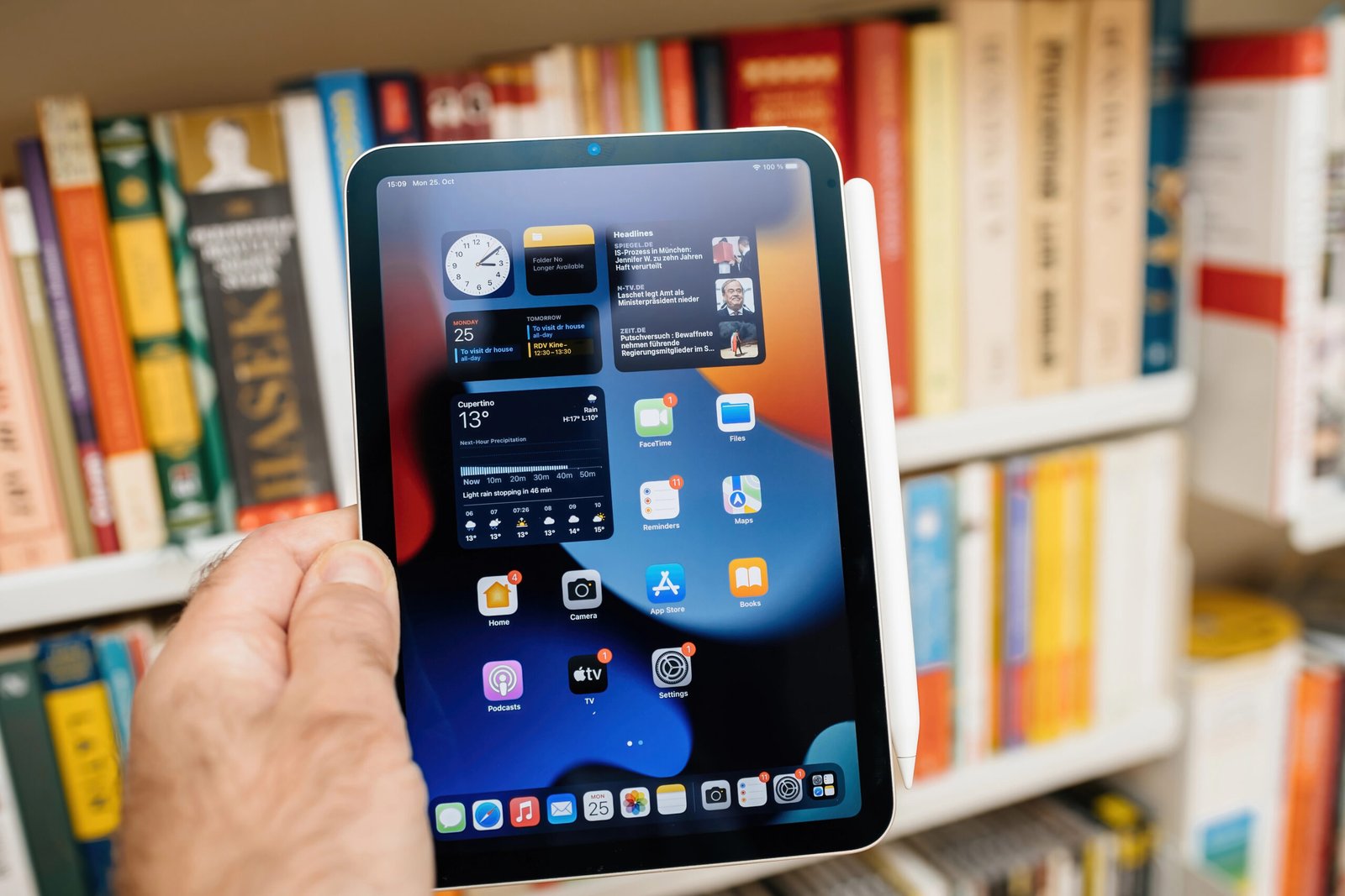 A person using a tablet
